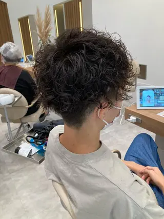 パーマ メンズ 一ノ瀬 蘭のヘアスタイル