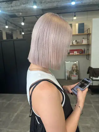 ショート 心斎橋ヘアカラー 海外ﾚｲﾔｰ/マリナのヘアスタイル