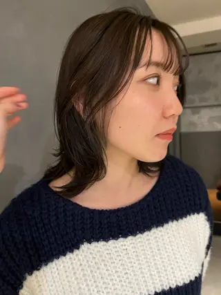 ミディアム カラー 田中 里奈のヘアスタイル