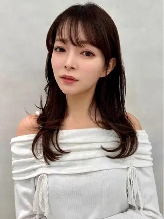 ロング カラー 🇰🇷韓国レイヤー ケアカラー／田川佑紀のヘアスタイル