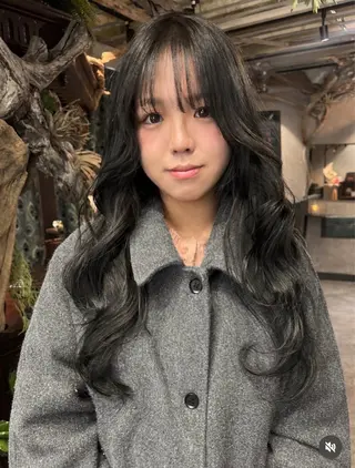 ミディアム カラー パーマ ヘアアレンジ 心斎橋美容室 Junのヘアスタイル
