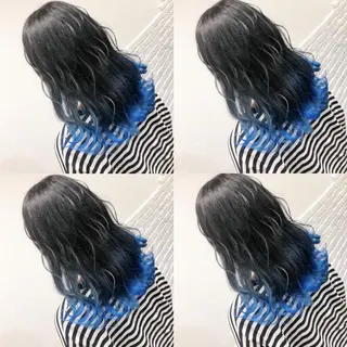 ロング カラー ヘアアレンジ メンズ キッズ 💟Chloe原宿店 🩶ハイトーンのヘアスタイル