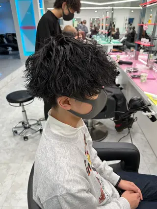 ショート カラー パーマ メンズ 【メンズサロン】 BLUCK 横浜のヘアスタイル