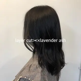 セミロング 暖色カラー推し/ トヤエリコのヘアスタイル