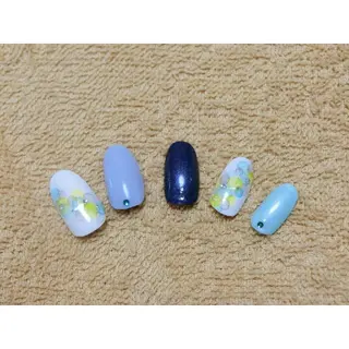 ネイル 痛ネイル/ワンホン/ フィルイン/長さだしのネイルデザイン