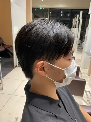 ショート メンズ ボブ/顔まわりレイヤ ー/新宿/KOKIのヘアスタイル