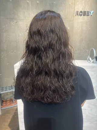 ロング パーマ パーマ、ストレート 🫧ちひろ🫧のヘアスタイル