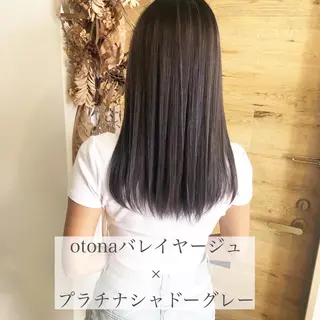 セミロング カラー テトネ タカシのヘアスタイル