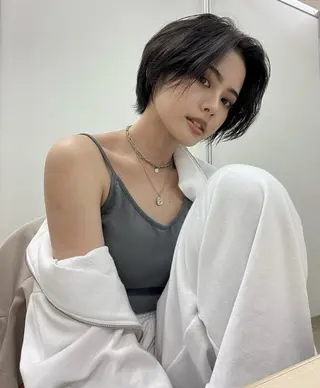 ショート カラー パーマ ヘアアレンジ ショートヘア原宿 fifth コシのヘアスタイル