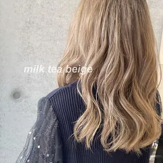 セミロング カラー ナツミ/透明感カラー /酸性ストレートのヘアスタイル