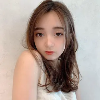 セミロング カラー パーマ ヘアアレンジ JYUNESU OMOTESANDO所属・【店長】 マツモトタクヤのヘアスタイル