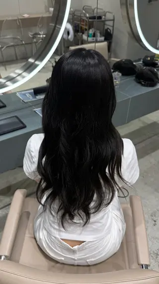 ロング カラー せな立川レディース メンズカットモデルのヘアスタイル