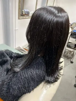 セミロング カラー 福永 ちひろのヘアスタイル