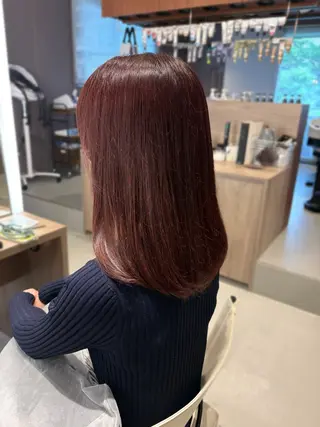 ミディアム カラー 韓国/透明感カラー さなのヘアスタイル