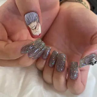 ロング 池袋痛ネイル Nok. 渡辺のネイルデザイン