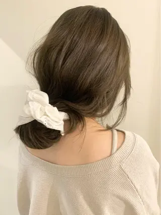 ロング カラー 落合希 Olivebeigeのヘアスタイル