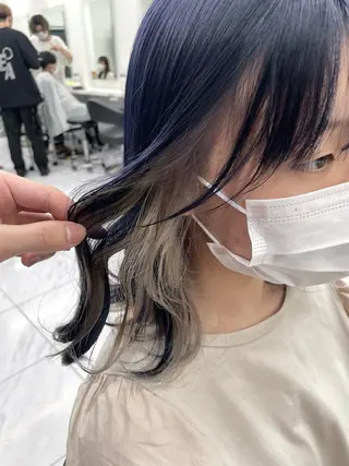 セミロング カラー *モデル募集🤍横浜 透明感カラー🫧のヘアスタイル
