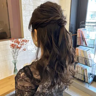 セミロング ヒロミ/アレンジ/ アンニュイ/透け感のヘアスタイル