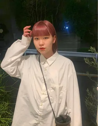 ミディアム カラー パーマ ヘアアレンジ スパイラルパーマ 🌐hina⭐️のヘアスタイル