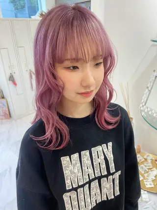 ミディアム カラー 名駅/ハイトーン /Y2k/YUNAのヘアスタイル