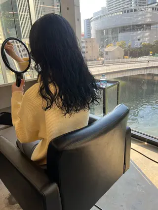 ロング パーマ ハッシュカット カシマハヤトのヘアスタイル