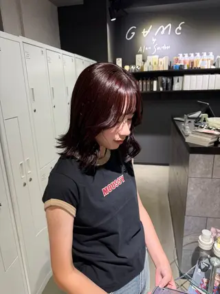 ミディアム 大阪／カラーモデル/ ハイトーン/みゅうのヘアスタイル