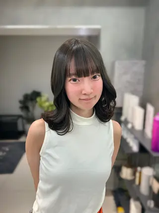 セミロング レイヤー×ツヤカラー 渋谷/kougaのヘアスタイル