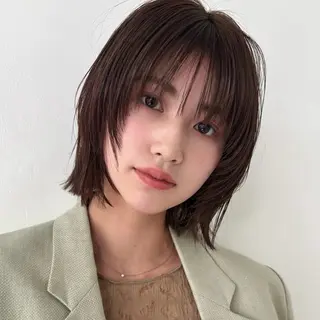 ショート green machida所属・暖色・ベージュ♡ nanoha itoのヘアスタイル