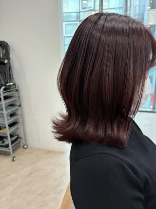 ミディアム カラー ヘアアレンジ kei/透明感カラー /ベージュ/インナーのヘアスタイル