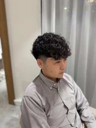 パーマ メンズ メンズパーマ特化/波 巻きツイスパ 長町至のヘアスタイル