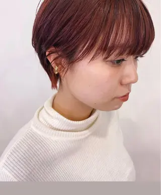 ショート カラー ヘアアレンジ チャンモリパーマ/韓 国/Minami🦋のヘアスタイル