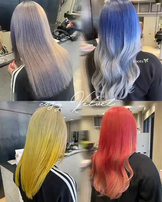 ミディアム カラー 博多/ブリーチ/レイ ヤーカット/莉子のヘアスタイル