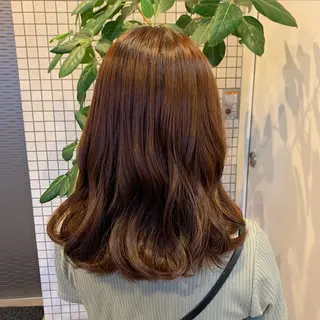 ミディアム カラー うえの ももねのヘアスタイル