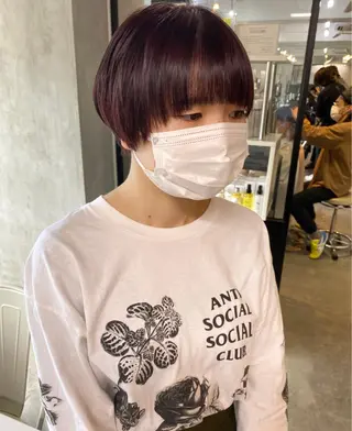 ショート カラー ヘアアレンジ stylist/蛯谷 珠里のヘアスタイル