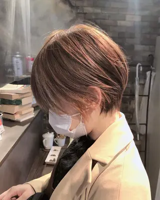 ショート カラー 髪質改善✨ハツメイ オグ✂️のヘアスタイル
