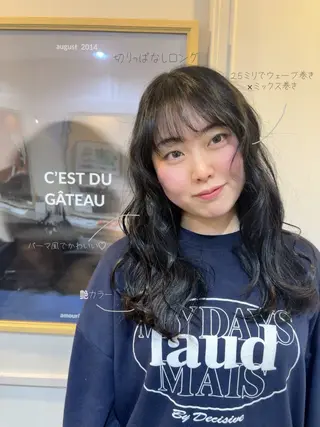 セミロング カラー 𝜗𝜚髪質改善/ ケイナ𝜗𝜚のヘアスタイル