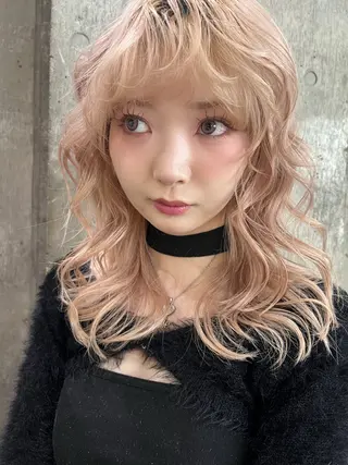 セミロング 🍒暖色/艶カラー/ moe🍒のヘアスタイル