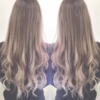 ロング れん/ハイトーン /エクステ/韓国風のヘアスタイル