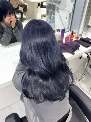 セミロング カラー 🤍ྀི透ける寒色 Cocoa🤍ྀིのヘアスタイル