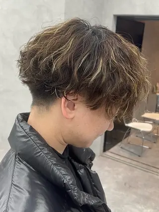 ショート カラー パーマ ヘアアレンジ メンズ PERCUT大阪堀江店所属・メンズヘアのカリスマ 北地 空のヘアスタイル