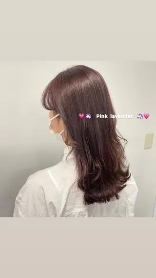 ロング カラー パーマ ヘアアレンジ キッズ ネイル マツエク・マツパ 透明感カラー・レイヤ ー🎀amika🎀のヘアスタイル