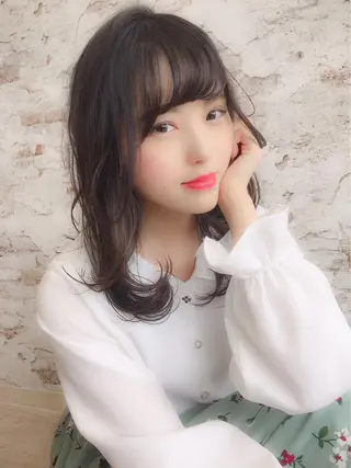 ミディアム ヘアアレンジ 當間 大知のヘアスタイル