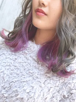 セミロング カラー SUNNY ななのヘアスタイル