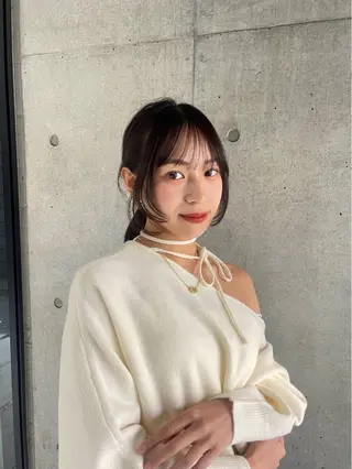 セミロング カラー 愛莉/ラベンダー/ ベージュ/ブラウンのヘアスタイル