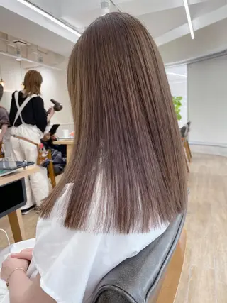 セミロング カラー 🤎ベージュカラー 🐶メンズパーマのヘアスタイル