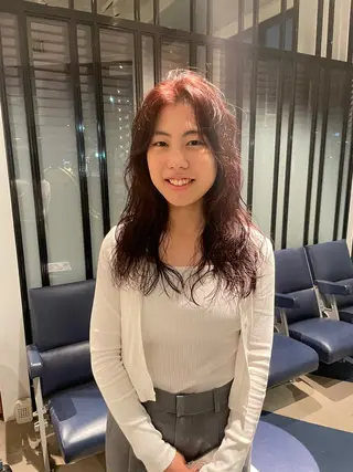 セミロング カラー パーマ La Pensee/ カスヤリクのヘアスタイル