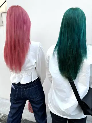 ロング カラー ヘアアレンジ 〽️magico/ ウルフDaiki〽️のヘアスタイル