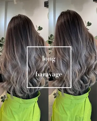 ロング 岸川 恭子のヘアスタイル