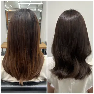 セミロング カラー いろあそび所属・12月限定🉐カット モデル募集🉐のヘアスタイル