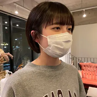 ショート カラー パーマ ヘアアレンジ メンズ キッズ ネイル マツエク・マツパ アイブロウ casane所属・暖色・前髪カット 🎗️佐藤ゆみこのヘアスタイル